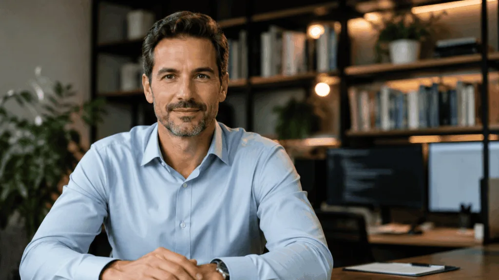 Prompts Claude para Fotografia retrato corporativo realista de um homem de 40 anos